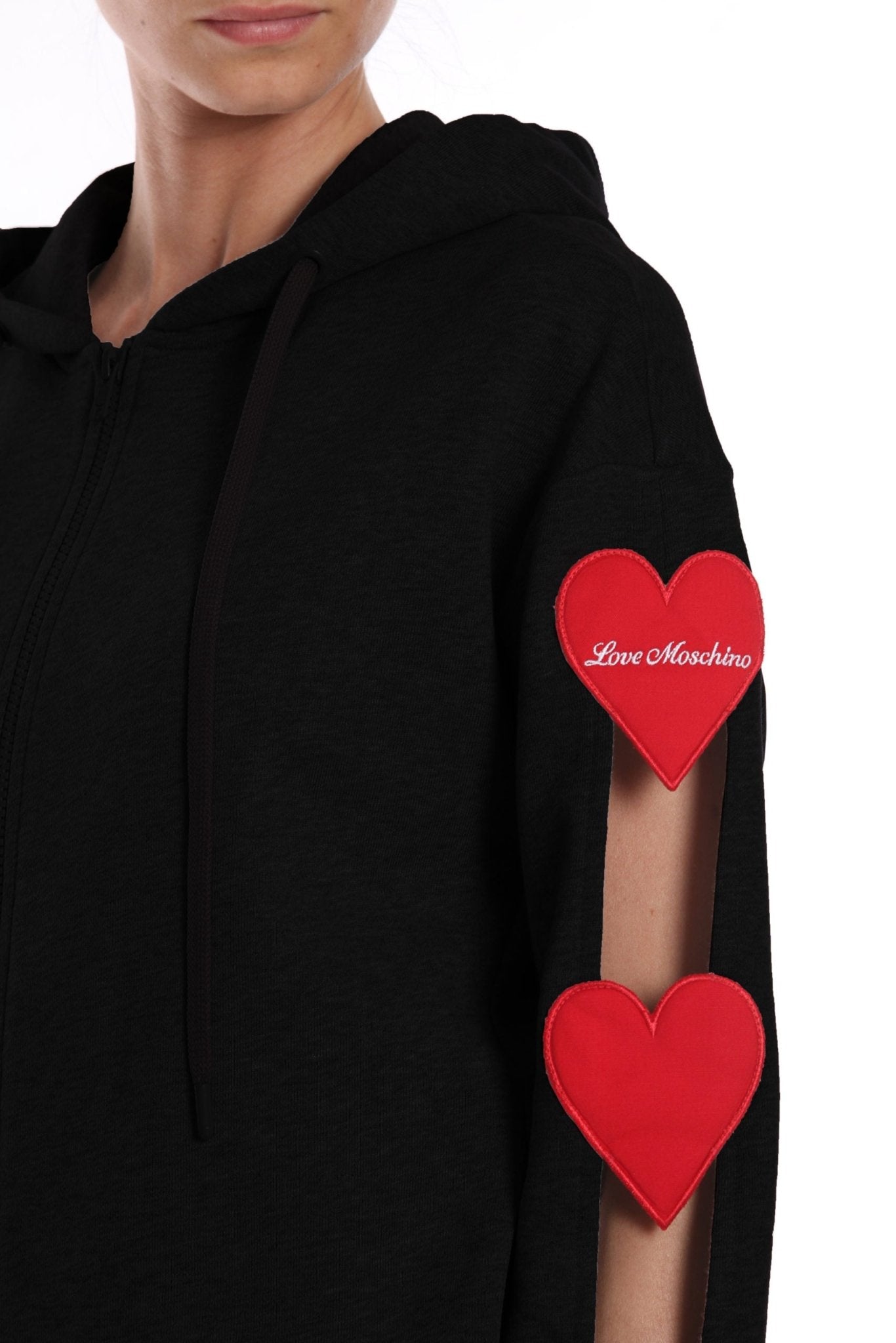 Love Moschino Black Cotton Sweater - Fizigo