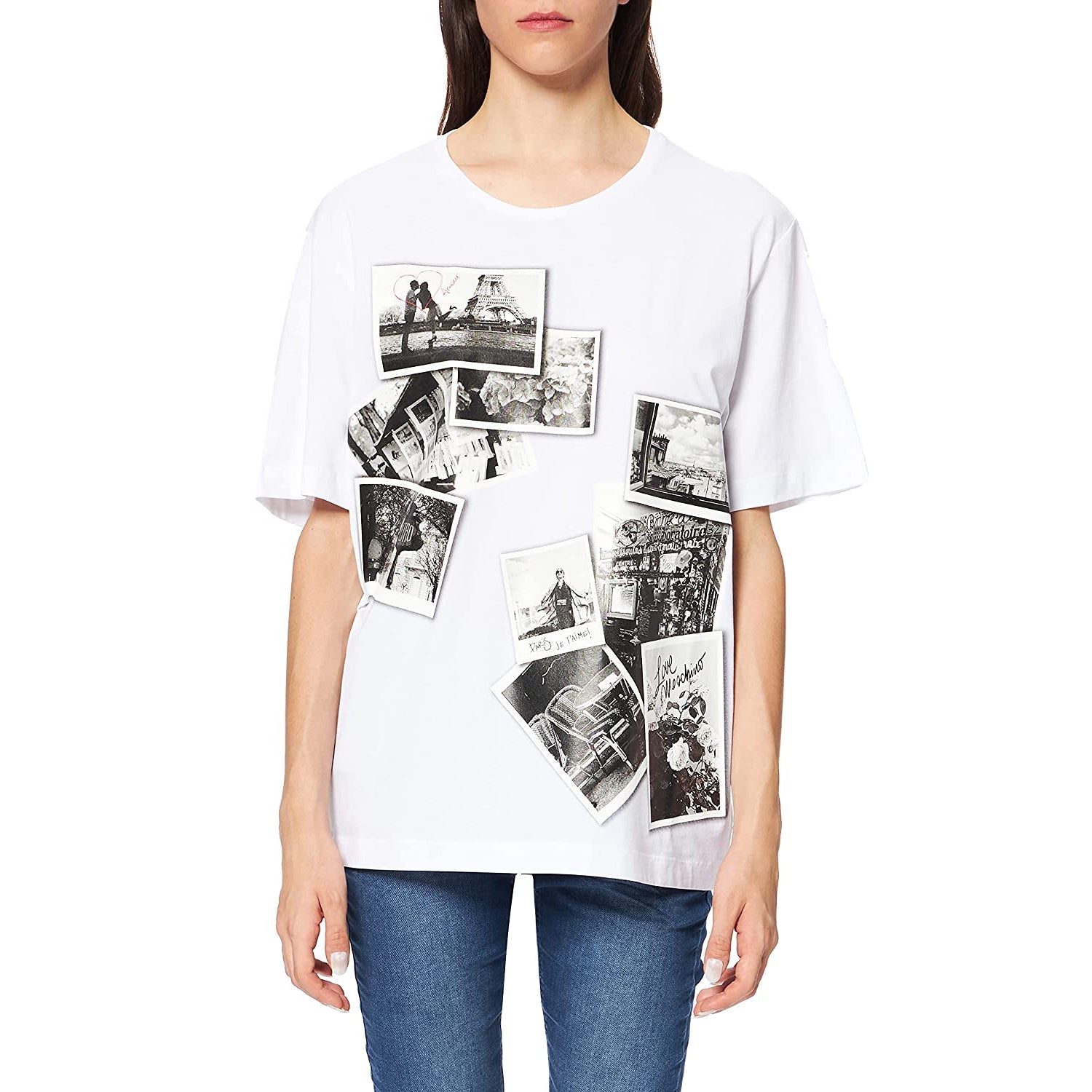 Love Moschino White Cotton Tops & T-Shirt - Fizigo