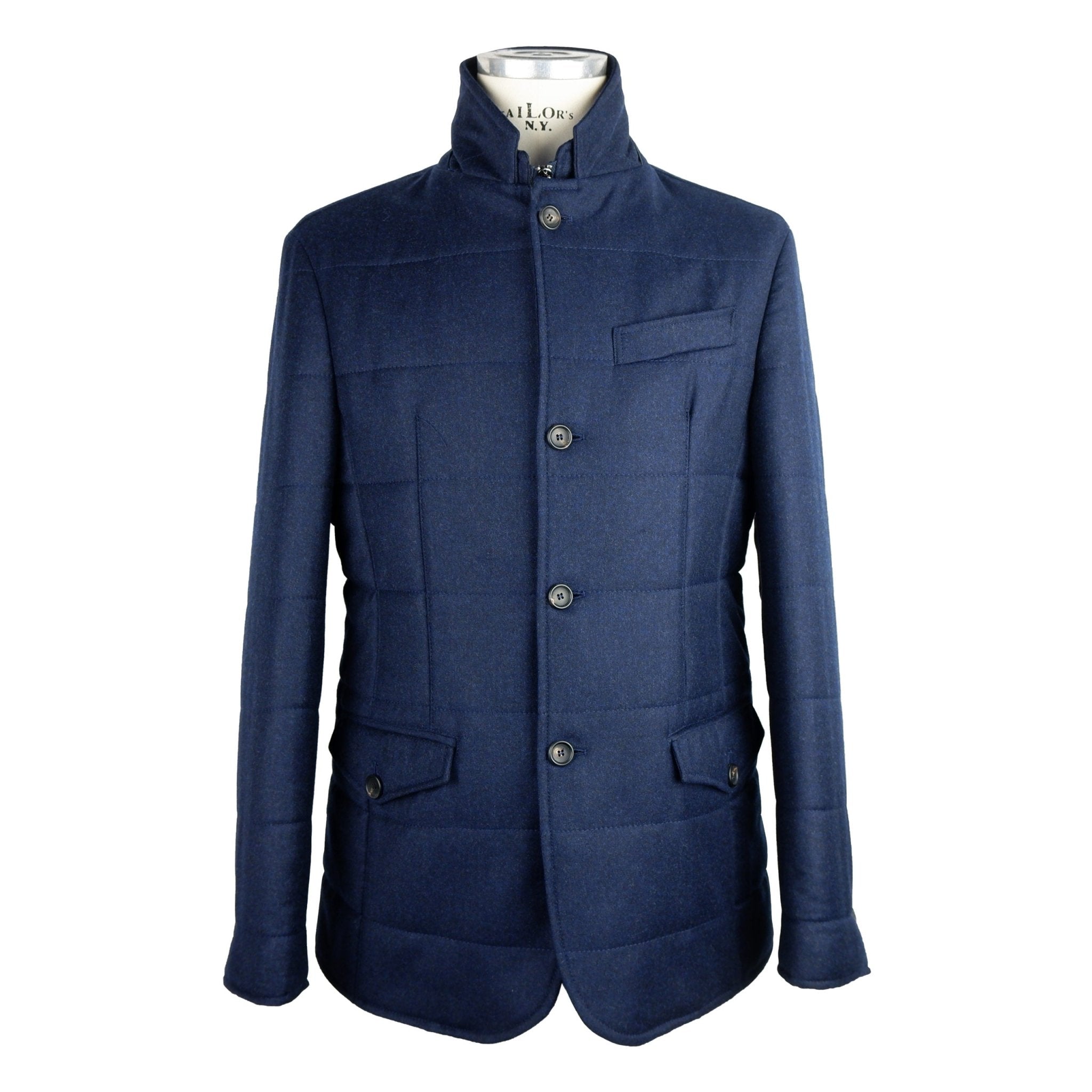 Made in Italy Blue Wool Jacket - Fizigo