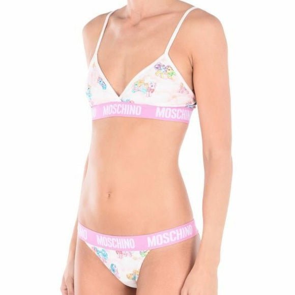 Moschino White My Little Pony Bra Briefs Set Two Piece Bikini - Fizigo