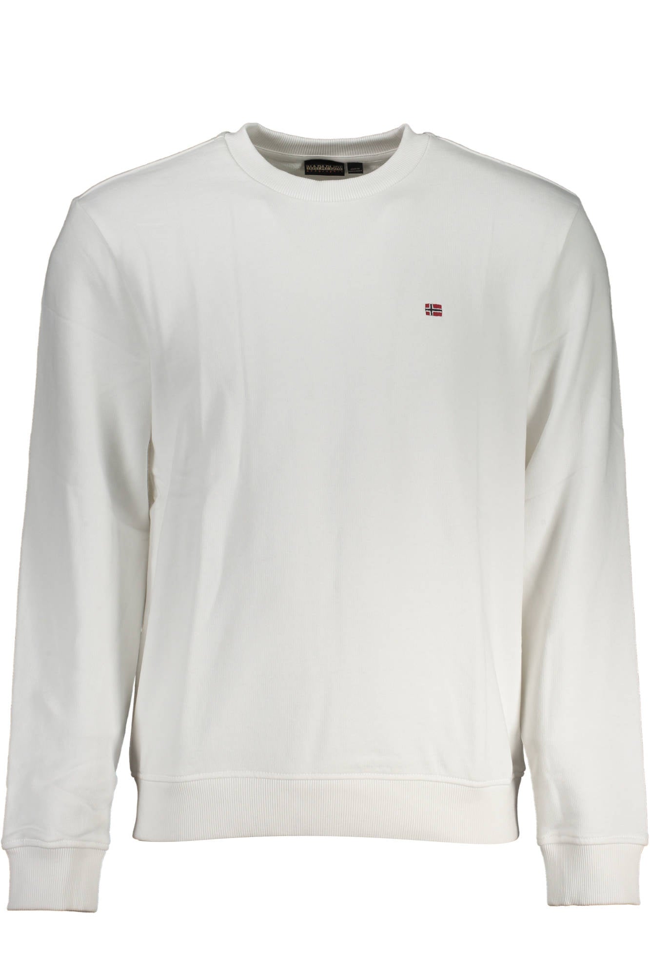 Napapijri White Cotton Sweater - Fizigo