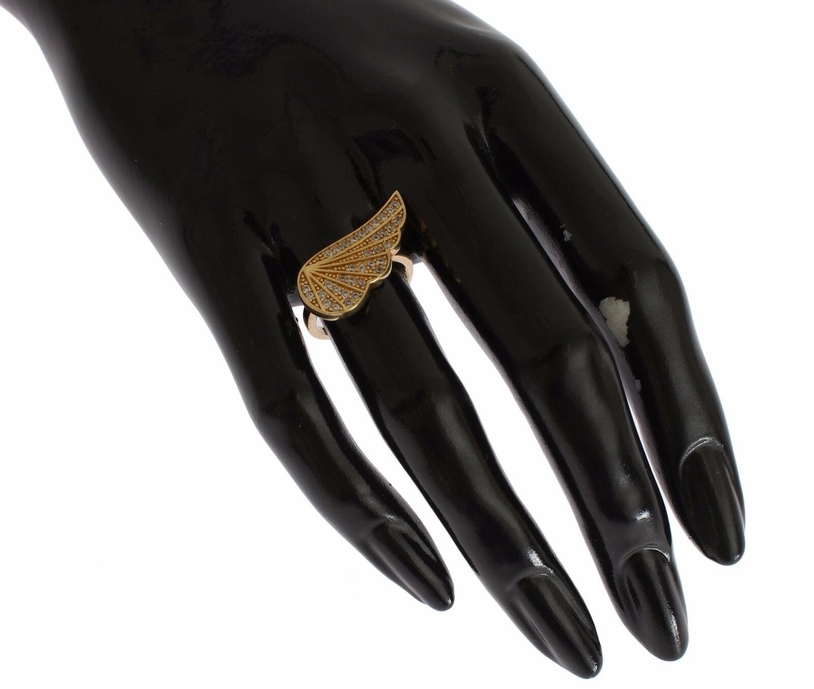 Nialaya Womens Clear CZ Gold 925 Silver Authentic Ring - Fizigo