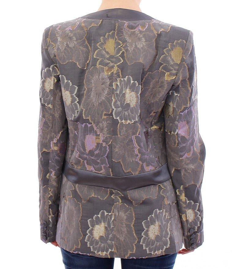 Roberto Fragata Multicolor Silk Floral Cotton Blazer - Fizigo