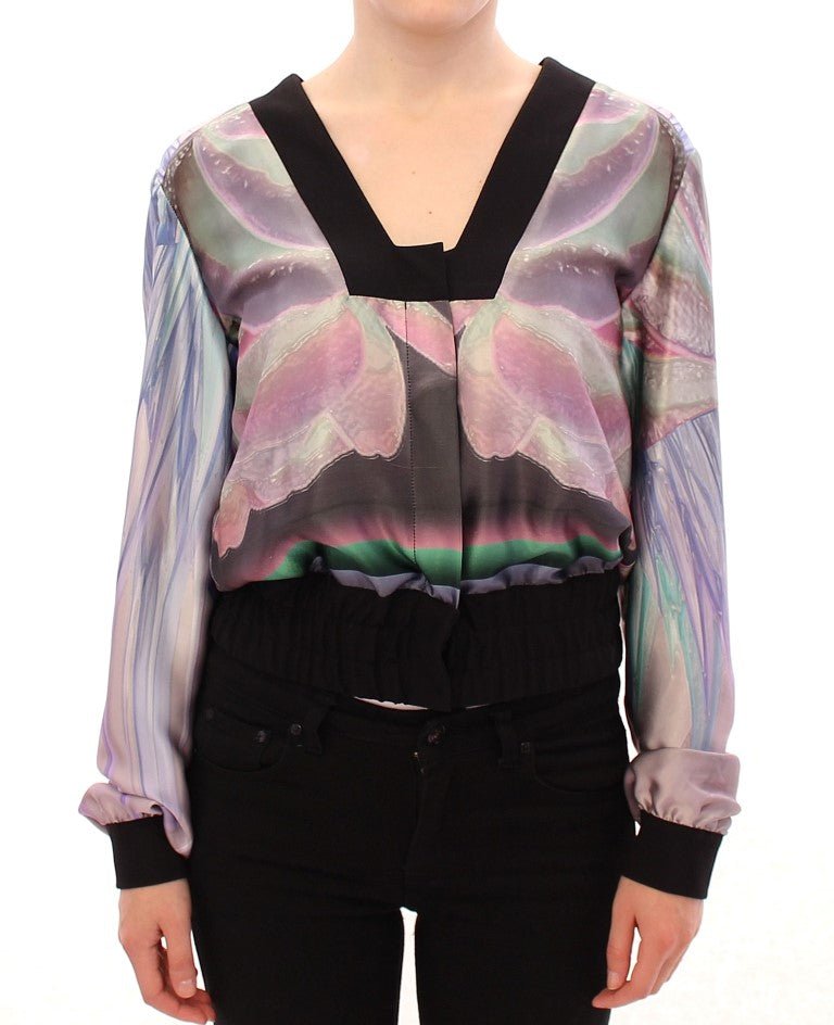 Sergei Grinko Multicolor silk blouse jacket - Fizigo