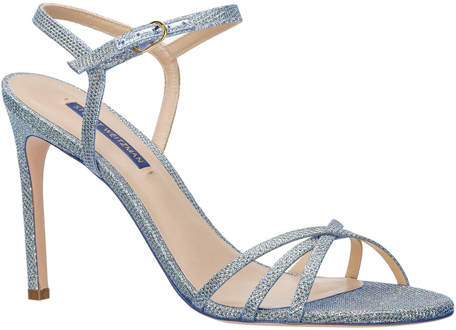 Stuart Weitzman Light Blue Calfskin Sandal - Fizigo