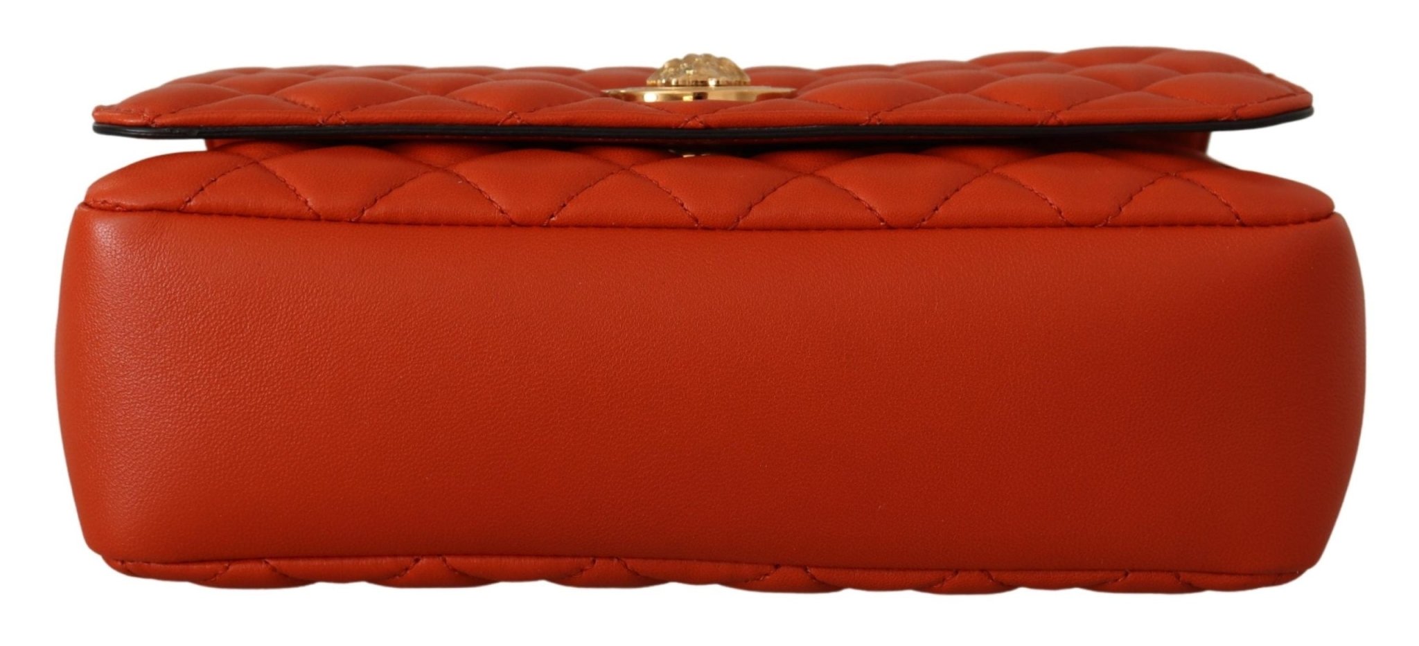 Versace Red Nappa Leather Medusa Shoulder Bag - Fizigo