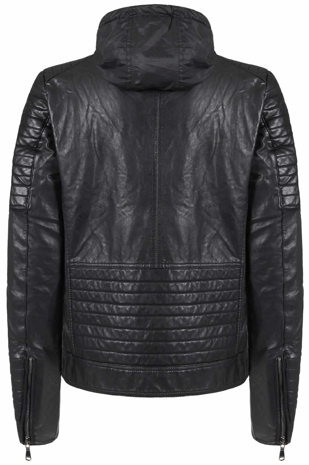 Yes Zee Black Polyurethane Jacket - Fizigo